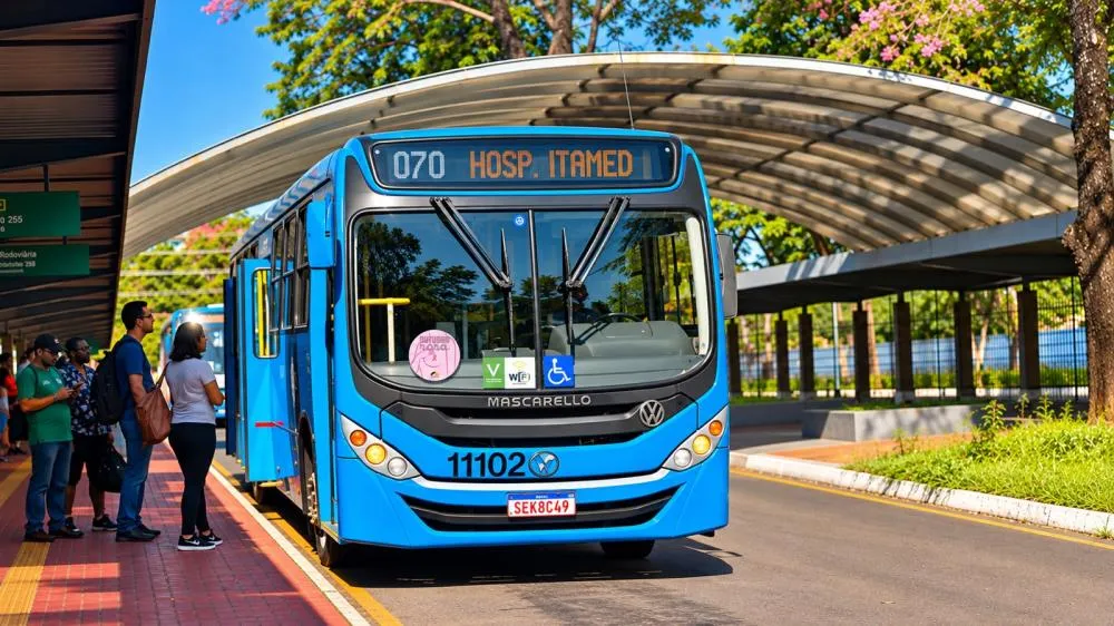 Ônibus da Viação Santa Clara alertam para a importância do autoexame 